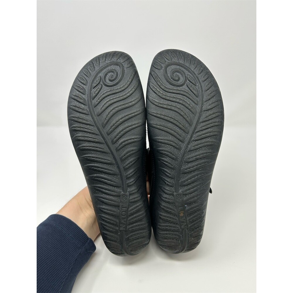 Naot Kirei Mary Jane Comfort Wedge Shoes Womens Black Patent Strap Size 39 US 8 - Picture 8 of 10